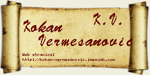 Kokan Vermešanović vizit kartica